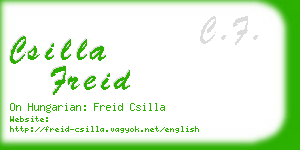 csilla freid business card